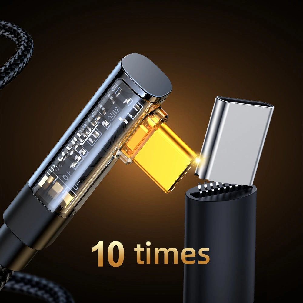 Wholesale Joyroom USB-C/USB-A Angle Cable 3A 1.2m black - JYR710 - {ean13} - Hurt