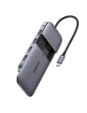 Hub UGREEN CM296 6w1 USB-C / 3x USB 3.2 Gen 2 (10Gbps) - HDMI 4K 60Hz - USB-C PD - DC-Fach für SATA M.2 SSD-Gehäuse grau