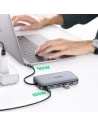 Hurtownia GSM - Hub UGREEN CM296 6v1 USB-C / 3x USB 3.2 Gen 2 (10Gbps) - HDMI 4K 60Hz - USB-C PD - DC kapsa na SSD disk SATA M.2 šedá - UGR1483 - {ean13} - Hurt