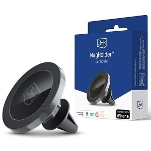 Hurtownia GSM - MagSafe mágneses tartó 3MK MagHolder légkondicionáló rácsra fekete/fekete - 3MK4727 - {ean13} - Hurt