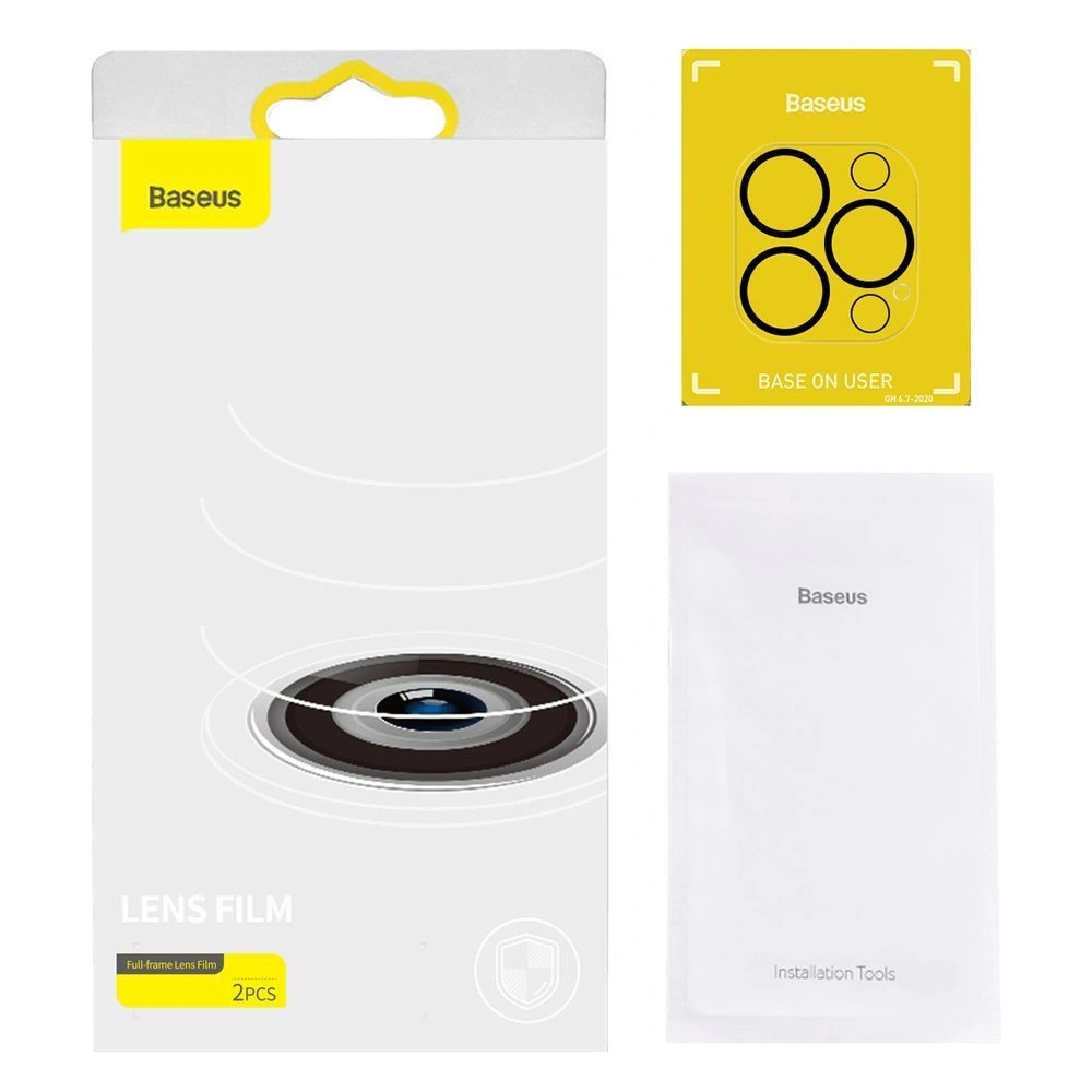Hurtownia GSM - Sticlă pentru obiectivul aparatului Baseus Film pentru lentile Full-frame Apple iPhone 12 Pro Max [2 PACK] - BSU3998 - {ean13} - Hurt