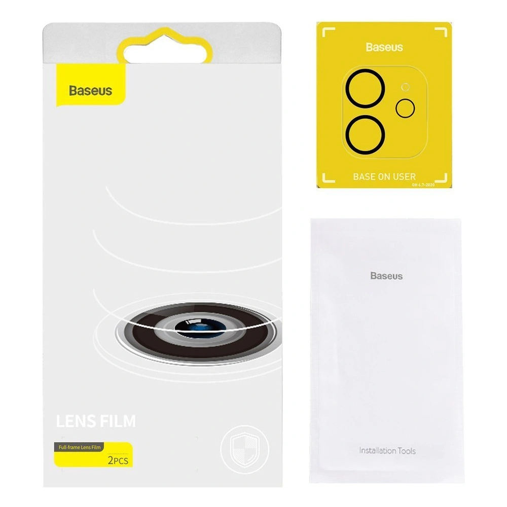 Hurtownia GSM - Glas für die Kameraobjektiv Baseus Vollformat Objektivfolie Apple iPhone 12 mini [2 PACK] - BSU3999 - {ean13} - Hurt