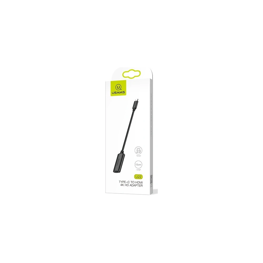 Hurtownia GSM - Adapter USAMS US-SJ282 U22 USB-C - HDMI 4K HD 15cm schwarz/black - USA921 - {ean13} - Hurt