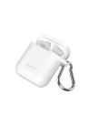 Etui USAMS US-BH423 Silicon Apple AirPods bílý/white