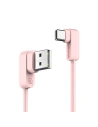 USAMS US-SJ167 U-flow USB-C/USB-A Angle Cable 1,2m 2A pink