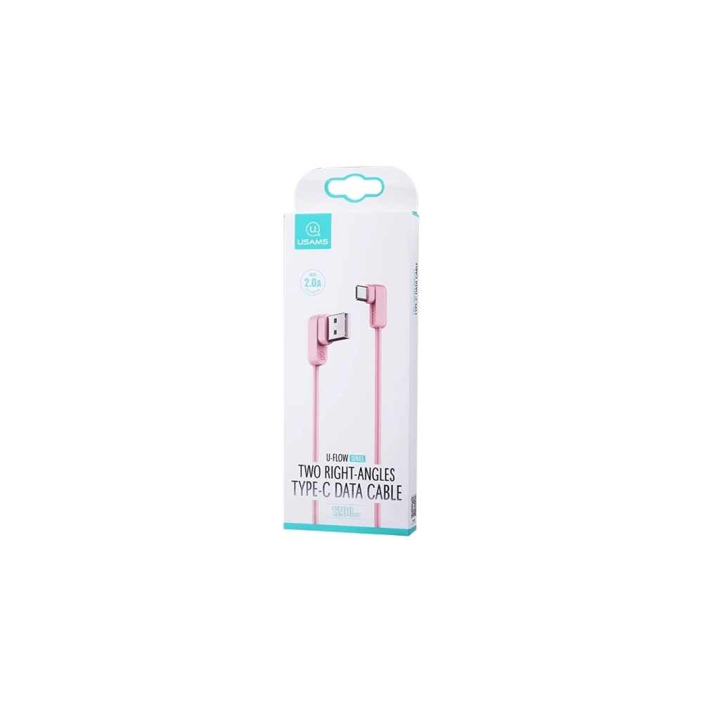 Hurtownia GSM - Winkelkabel USAMS US-SJ167 U-flow USB-C/USB-A 1,2m 2A rosa/pink - USA926 - {ean13} - Hurt