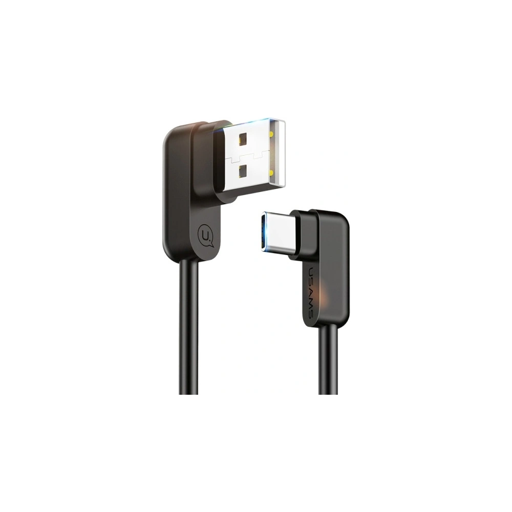 Hurtownia GSM - Úhlový kabel USAMS US-SJ167 U-flow USB-C/USB-A 1,2m černý/black - USA927 - {ean13} - Hurt