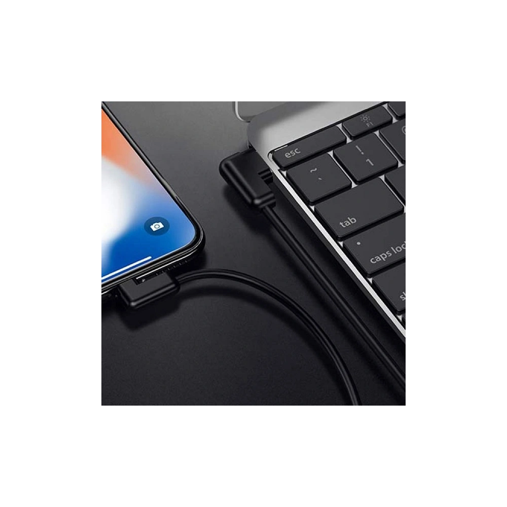 Hurtownia GSM - Winkelkabel USAMS US-SJ167 U-flow USB-C/USB-A 1,2m schwarz/black - USA927 - {ean13} - Hurt