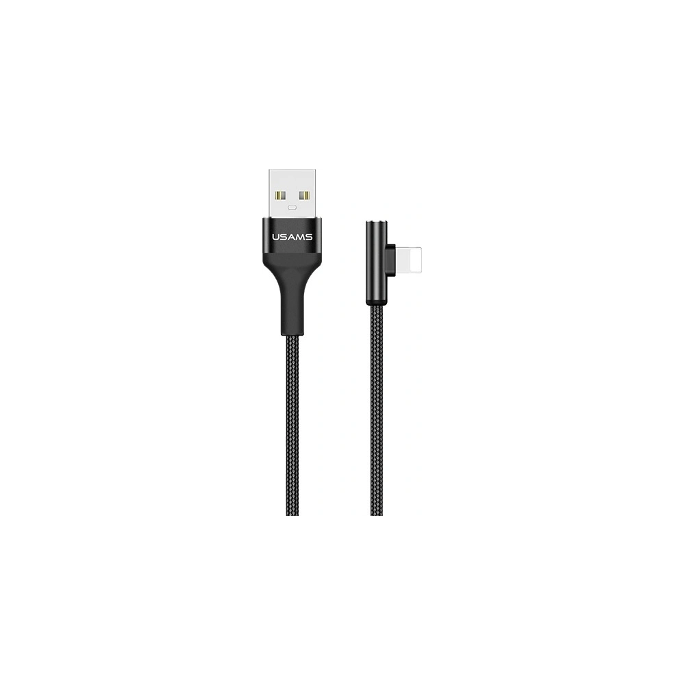 Hurtownia GSM - Cablul unghiular USAMS US-SJ260 U15 2A 1,2m USB-A/Lightning negru/black - USA928 - {ean13} - Hurt