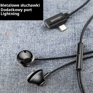 Hurtownia GSM - Sluchátka USAMS US-SJ295 EP-32 Lightning černé/black - USA931 - {ean13} - Hurt