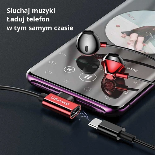 Słuchawki USAMS US-SJ295 EP-32 Lightning czarny/black