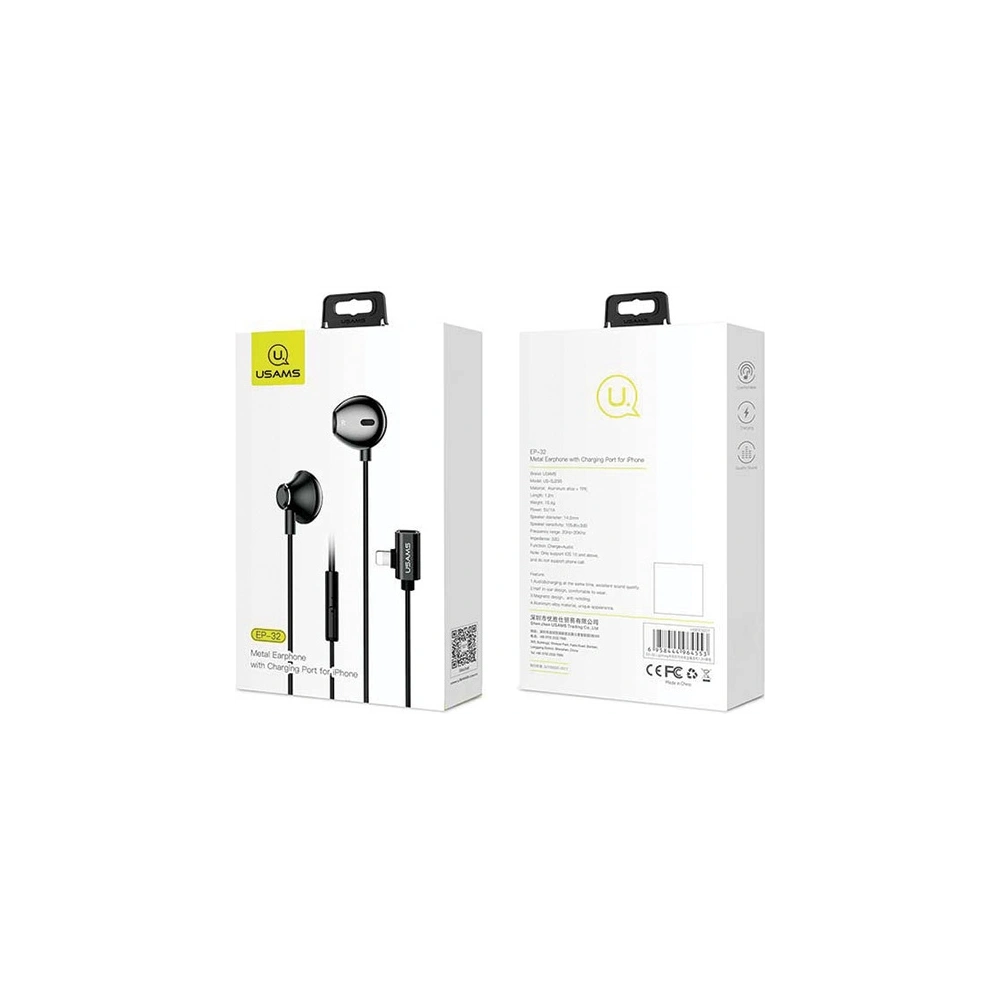 Hurtownia GSM - USAMS US-SJ295 EP-32 Lightning Kopfhörer schwarz/black - USA931 - {ean13} - Hurt