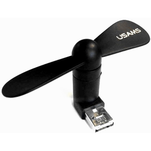 Usams Distributor - 6958444939933 - USA933 - USAMS US-ZB021 Fan 2in1 USB-A/microUSB black - B2B homescreen