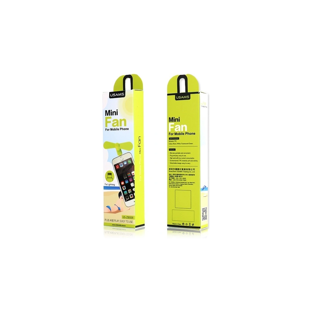 Hurtownia GSM - Ventilátor USAMS US-ZB008 Lightning zelený/green - USA934 - {ean13} - Hurt