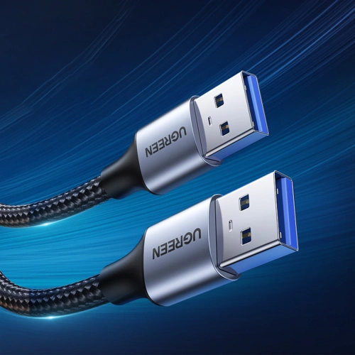 Kabel UGREEN US373 USB-A/USB-A 3.0 5Gb/s 2m szary
