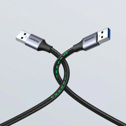 Kabel UGREEN US373 USB-A/USB-A 3.0 5Gb/s 2m szary