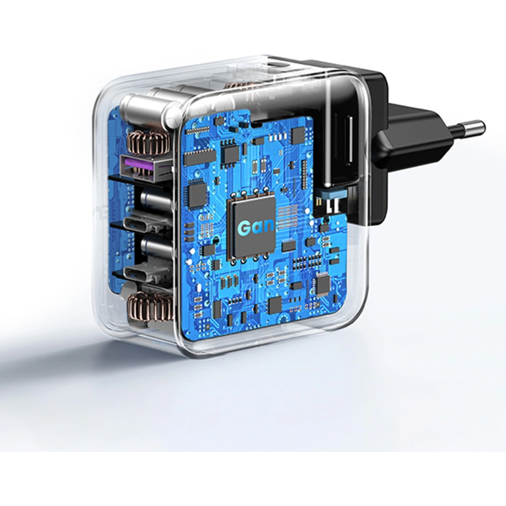 Hurtownia GSM - UGREEN CD296 GaN USB/2x USB-C 65W hálózati töltő EU/UK/US dugó fekete - UGR1489 - {ean13} - Hurt