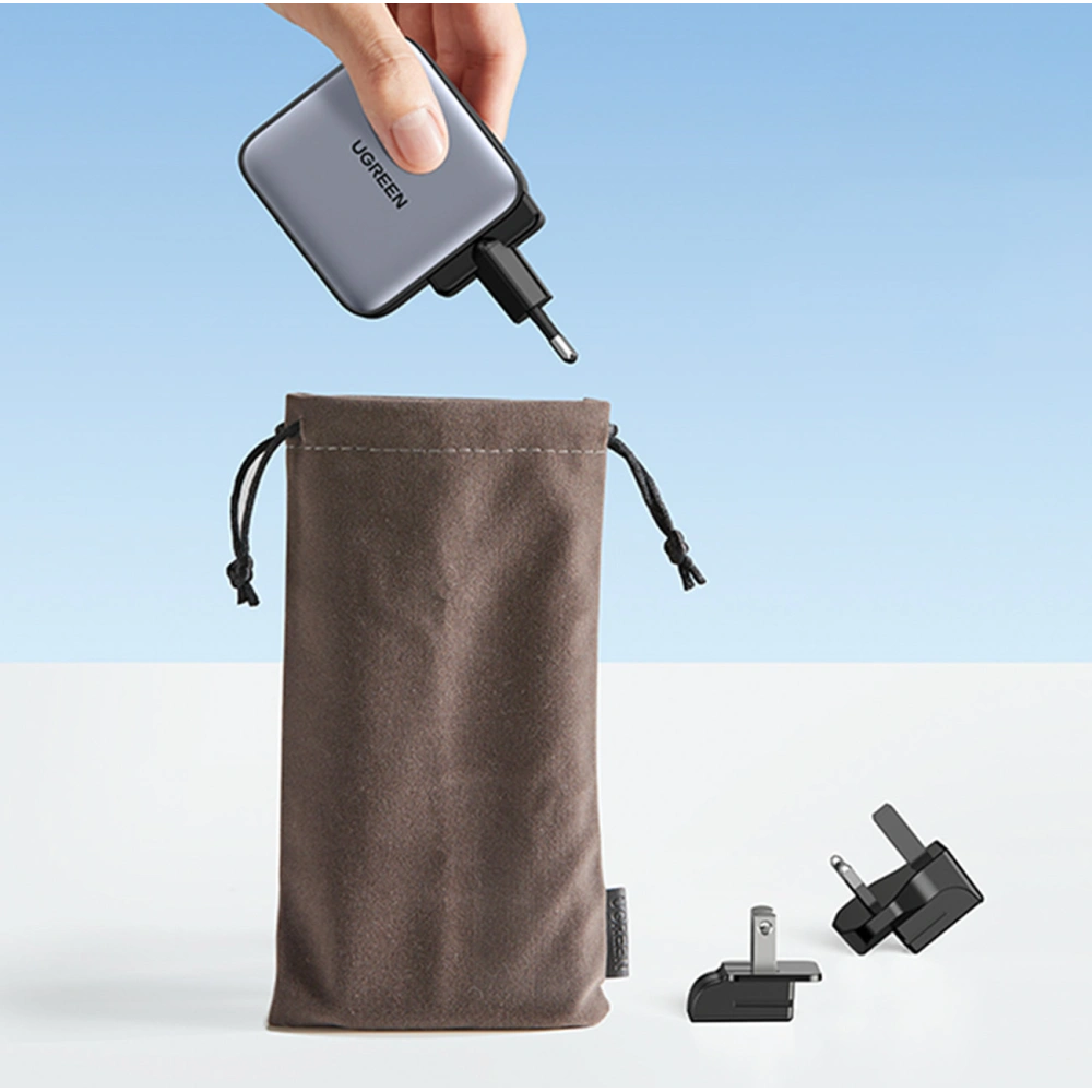 Hurtownia GSM - UGREEN CD296 GaN USB/2x USB-C 65W hálózati töltő EU/UK/US dugó fekete - UGR1489 - {ean13} - Hurt