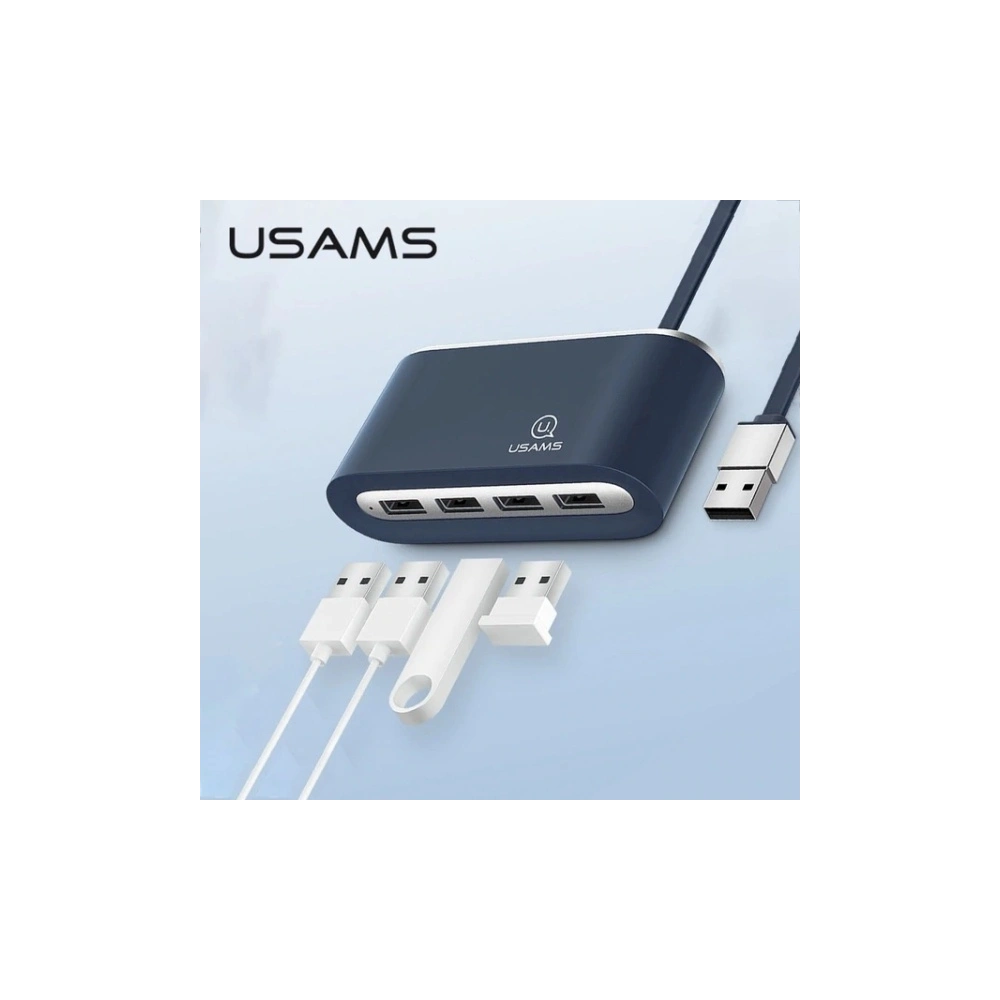 Hurtownia GSM - Adaptor USAMS US-SJ238 HUB 4xUSB 2.0 albastru/blue - USA935 - {ean13} - Hurt