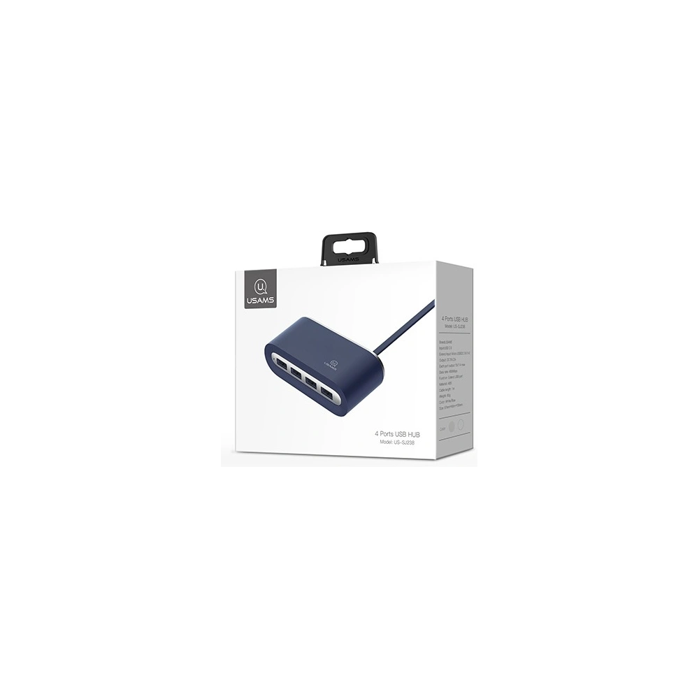 Hurtownia GSM - Adaptor USAMS US-SJ238 HUB 4xUSB 2.0 albastru/blue - USA935 - {ean13} - Hurt