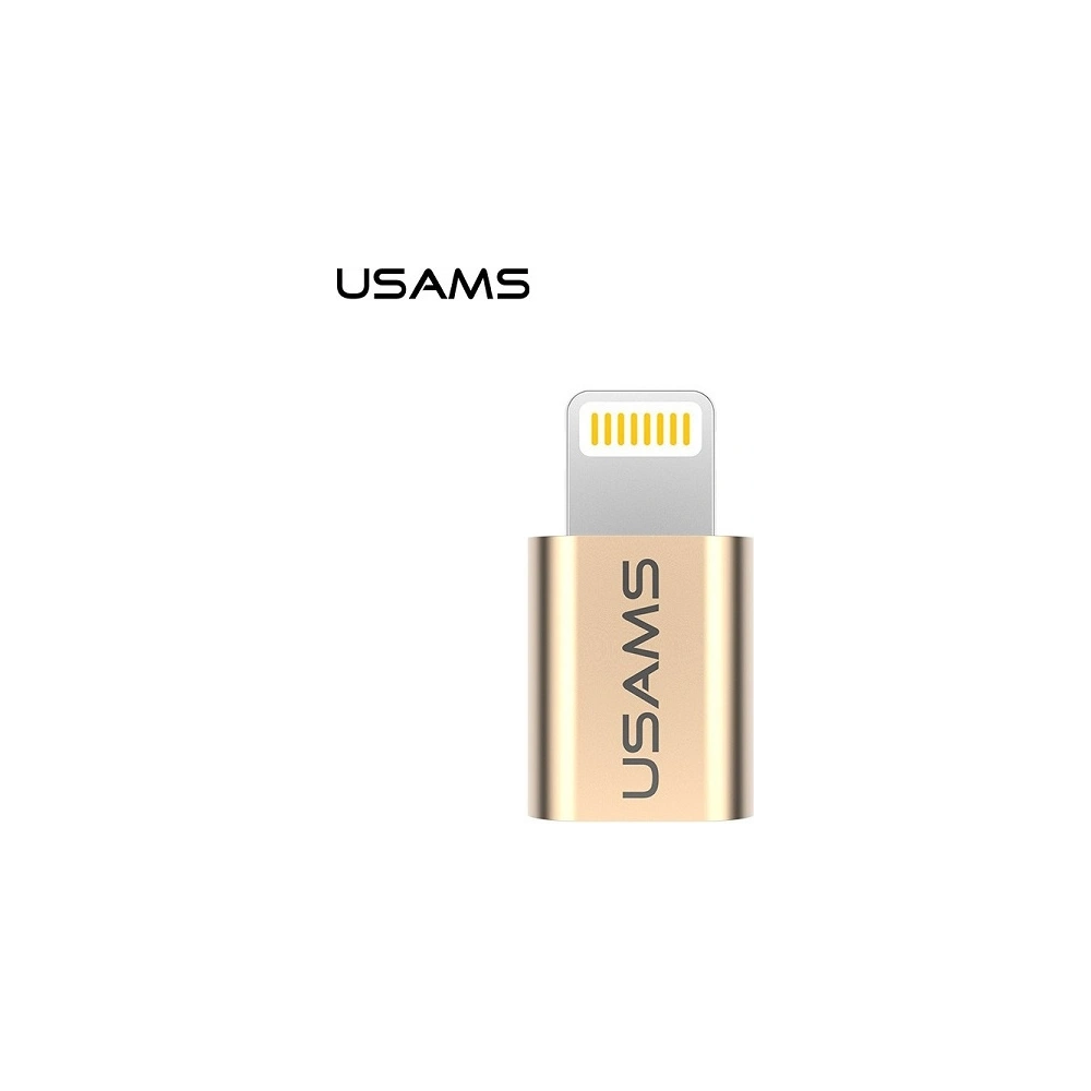 Hurtownia GSM - Adaptor USAMS US-SJ014 microUSB/Lightning auriu/aurie - USA936 - {ean13} - Hurt