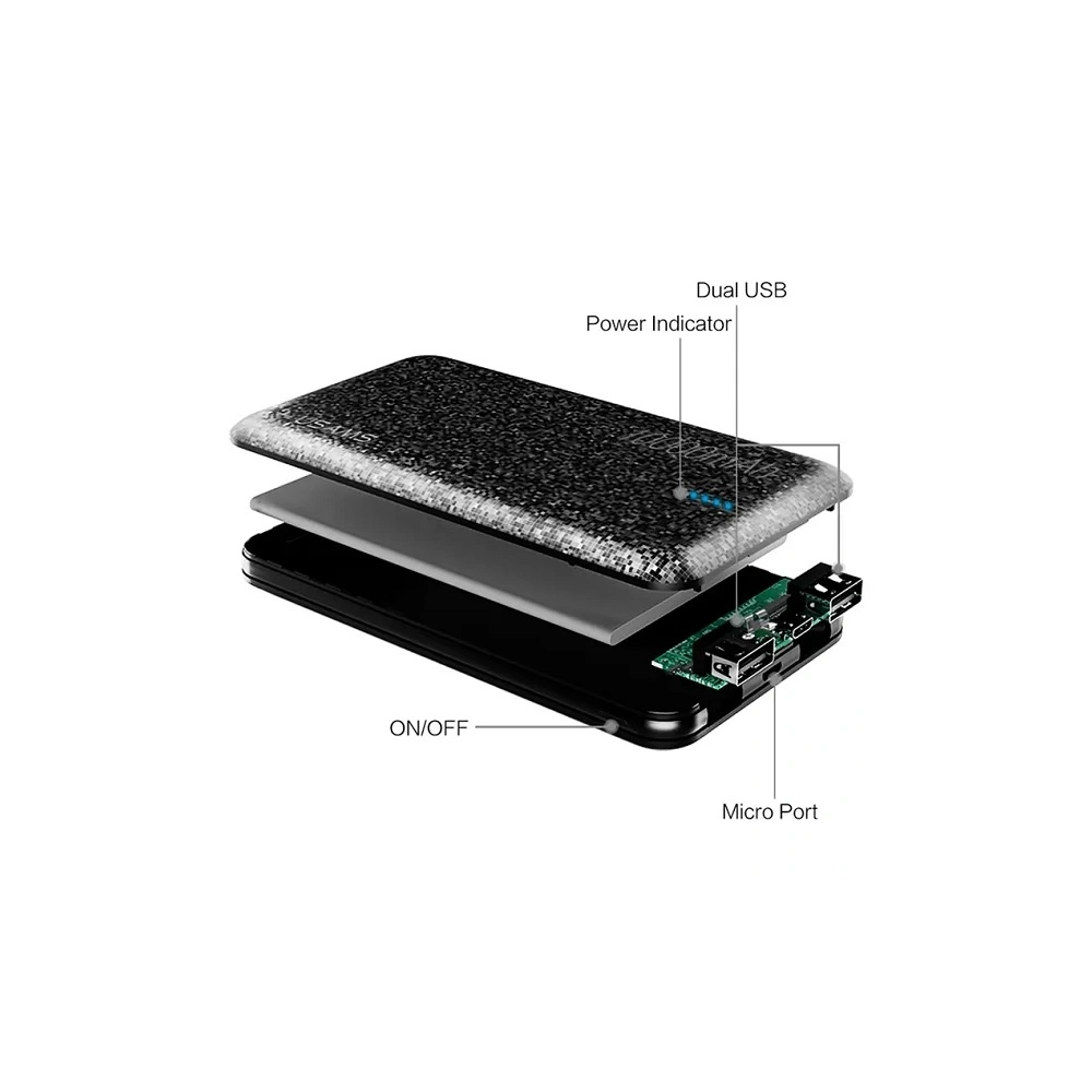 Hurtownia GSM - USAMS US-CD21 Mosaic 10000mAh fekete powerbank - USA937 - {ean13} - Hurt