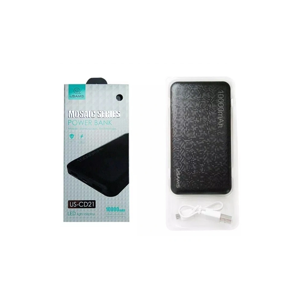 Hurtownia GSM - Powerbank USAMS US-CD21 Mosaic 10000mAh schwarz/schwarz - USA937 - {ean13} - Hurt
