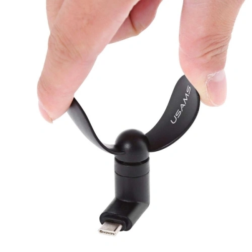 Wiatraczek USAMS US-ZB009 microUSB czarny/black