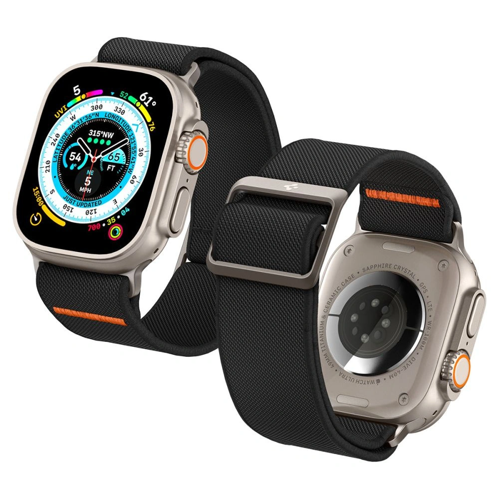 Wholesale Belt Spigen Fit Lite Ultra Apple Watch 4/5/6/7/SE/8/9/Ultra 44/45/49mm Black - SPN2839 - {ean13} - Hurt