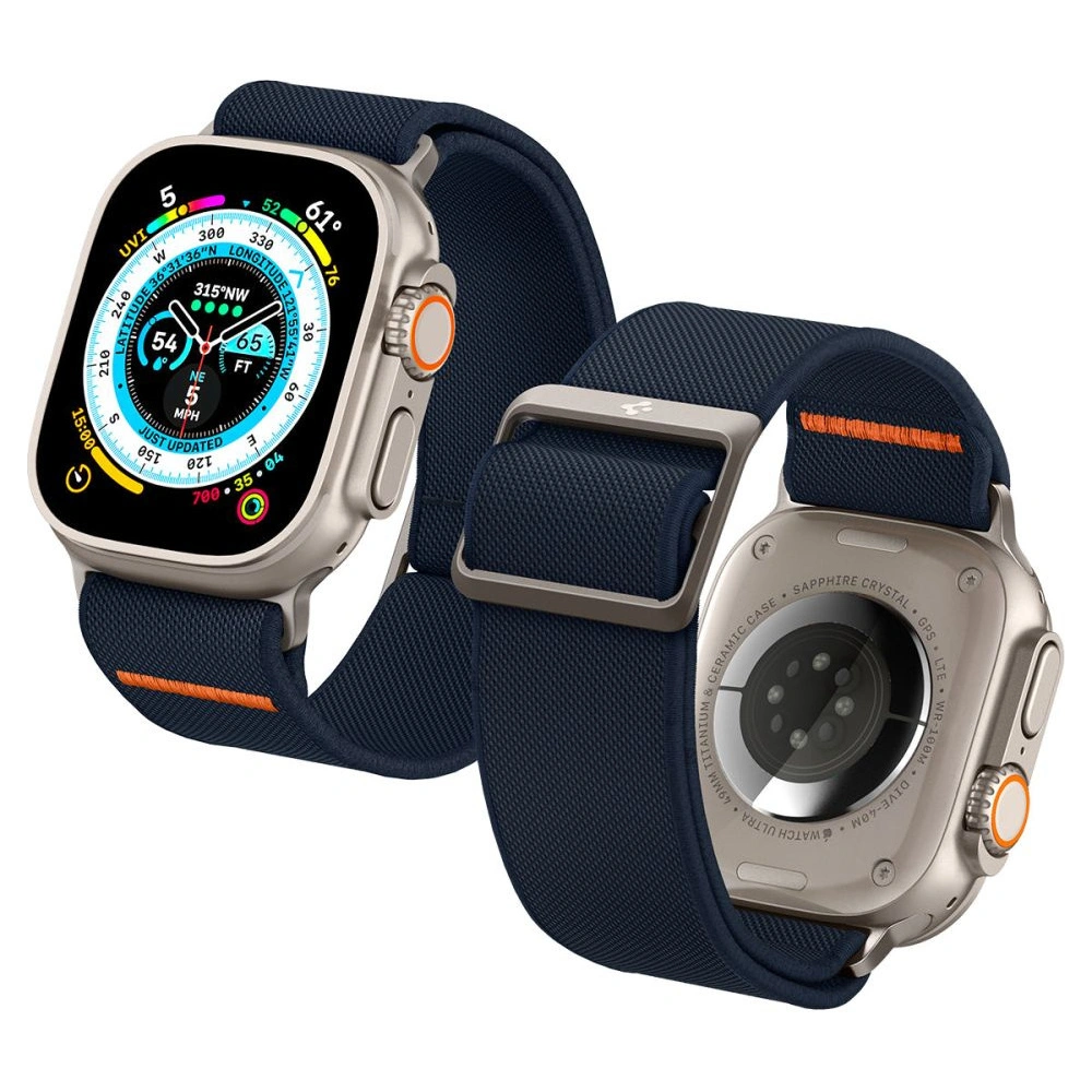 Wholesale Belt Spigen Fit Lite Ultra Apple Watch 4/5/6/7/SE/8/9/Ultra 44/45/49mm Navy - SPN2840 - {ean13} - Hurt