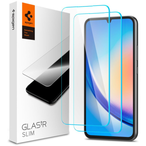 Spigen Distributor - 8809896743228 - SPN2841 - Spigen GLAS.tR Slim Samsung Galaxy A34 5G Clear [2 PACK] - B2B homescreen