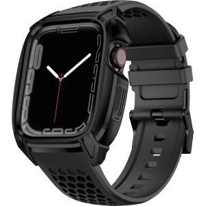 Hurtownia GSM - Pasek + etui Kingxbar CYF148 2w1 Apple Watch 4/5/6/7/8/9/SE 44/45mm czarne - KGX639 - {ean13} - Hurt