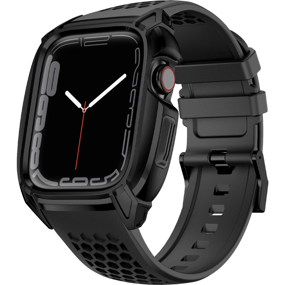 Wholesale Belt + case Kingxbar CYF148 2w1 Apple Watch 4/5/6/7/8/9/SE 44/45mm black - KGX639 - {ean13} - Hurt