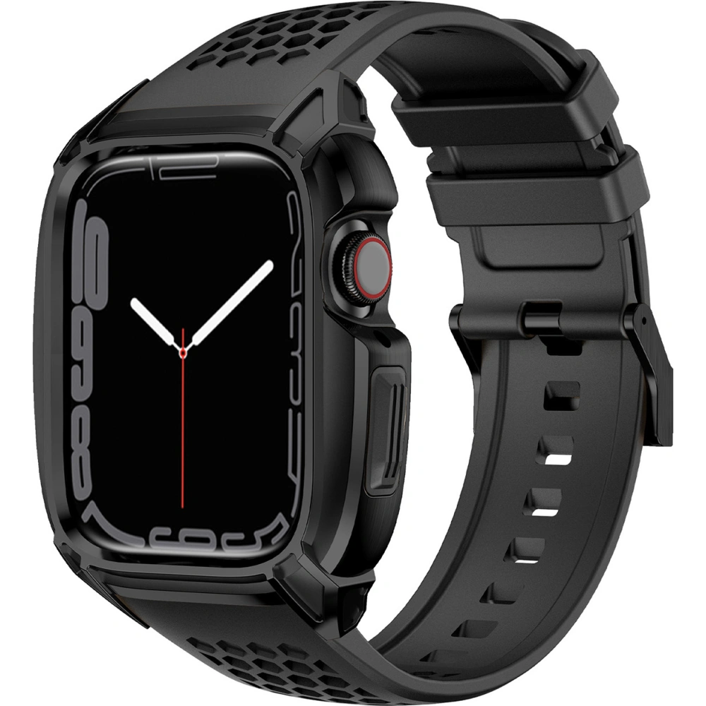 Wholesale Belt + case Kingxbar CYF148 2w1 Apple Watch 4/5/6/7/8/9/SE 44/45mm black - KGX639 - {ean13} - Hurt