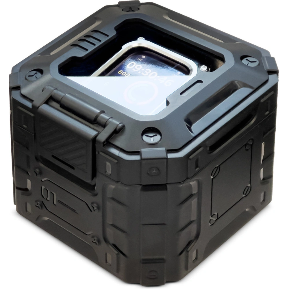 Hurtownia GSM - Pánt + tok Kingxbar CYF148 2w1 Apple Watch 4/5/6/7/8/9/SE 44/45mm fekete - KGX639 - {ean13} - Hurt