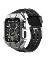 Pasek + etui Kingxbar CYF136 2w1 Apple Watch 4/5/6/7/8/9/SE 44/45mm ezüst