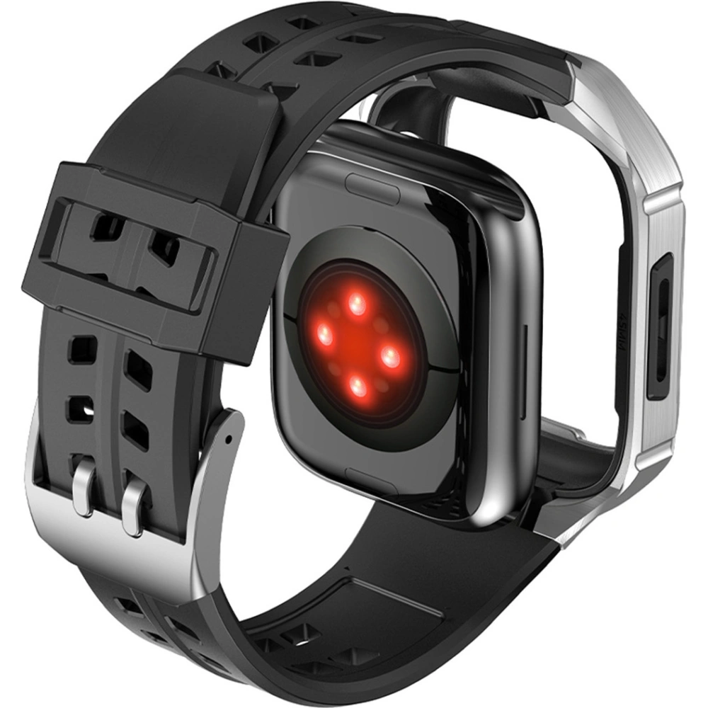 Hurtownia GSM - Pasek + etui Kingxbar CYF136 2w1 Apple Watch 4/5/6/7/8/9/SE 44/45mm ezüst - KGX642 - {ean13} - Hurt