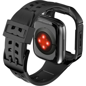 Hurtownia GSM - Pasek + etui Kingxbar CYF136 2w1 Apple Watch 4/5/6/7/8/9/SE 44/45mm czarne - KGX644 - {ean13} - Hurt