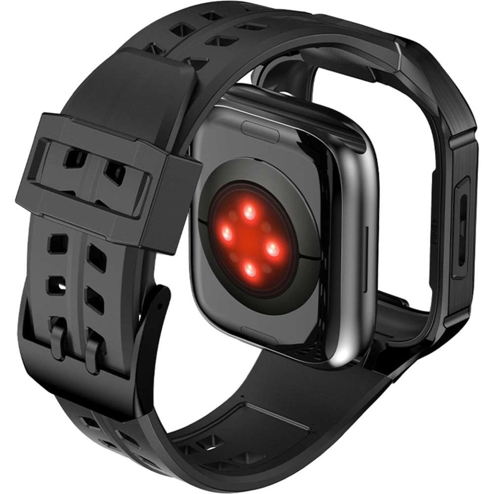 Hurtownia GSM - Pásek + etui Kingxbar CYF136 2w1 Apple Watch 4/5/6/7/8/9/SE 44/45mm černé - KGX644 - {ean13} - Hurt