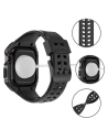 Hurtownia GSM - Pásek + etui Kingxbar CYF136 2w1 Apple Watch 4/5/6/7/8/9/SE 44/45mm černé - KGX644 - {ean13} - Hurt