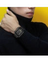 Hurtownia GSM - Pásek + etui Kingxbar CYF136 2w1 Apple Watch 4/5/6/7/8/9/SE 44/45mm černé - KGX644 - {ean13} - Hurt