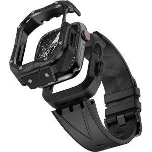 Hurtownia GSM - Pánt + tok Kingxbar CYF140 2w1 Apple Watch 4/5/6/7/8/9/SE 44/45mm ezüst - KGX647 - {ean13} - Hurt