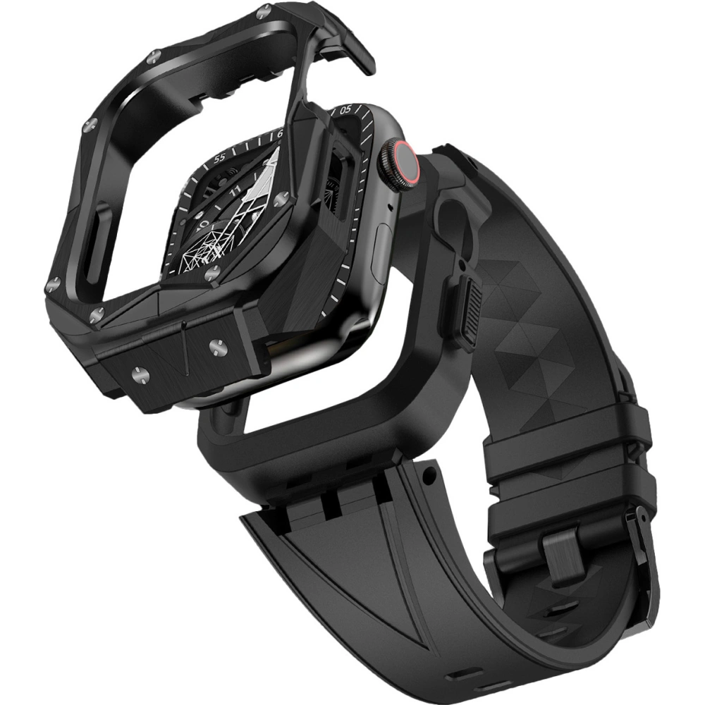 Hurtownia GSM - + etui Kingxbar CYF140 2w1 Apple Watch 4/5/6/7/8/9/SE 44/45mm silber - KGX647 - {ean13} - Hurt
