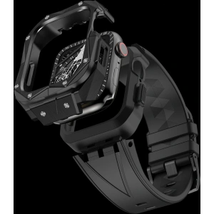 Hurtownia GSM - Pasek + etui Kingxbar CYF140 2w1 Apple Watch 4/5/6/7/8/9/SE 44/45mm srebrne - KGX647 - {ean13} - Hurt