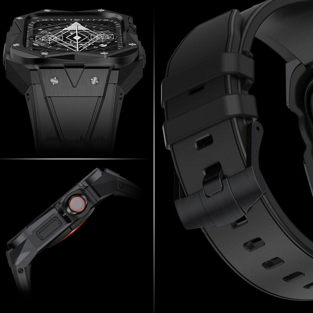 Hurtownia GSM - + etui Kingxbar CYF140 2w1 Apple Watch 4/5/6/7/8/9/SE 44/45mm silber - KGX647 - {ean13} - Hurt