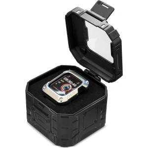 Hurtownia GSM - Pasek + etui Kingxbar CYF140 2w1 Apple Watch 4/5/6/7/8/9/SE 44/45mm srebrne - KGX647 - {ean13} - Hurt