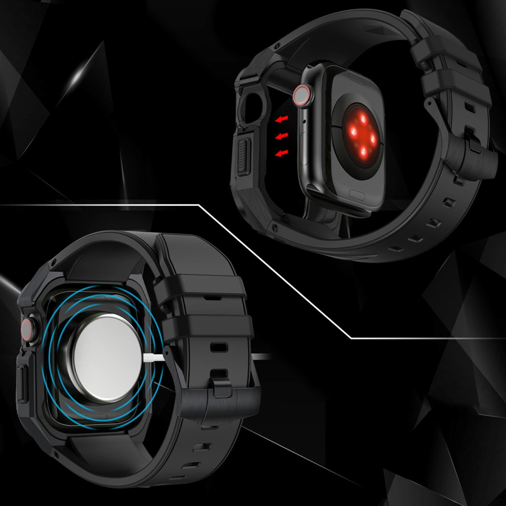 Hurtownia GSM - Pánt + tok Kingxbar CYF140 2w1 Apple Watch 4/5/6/7/8/9/SE 44/45mm ezüst - KGX648 - {ean13} - Hurt