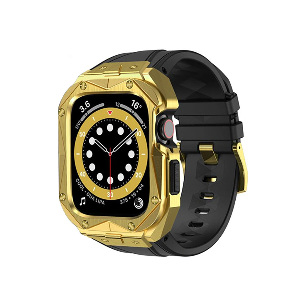Hurtownia GSM - + etui Kingxbar CYF140 2w1 Apple Watch 4/5/6/7/8/9/SE 44/45mm gold - KGX650 - {ean13} - Hurt