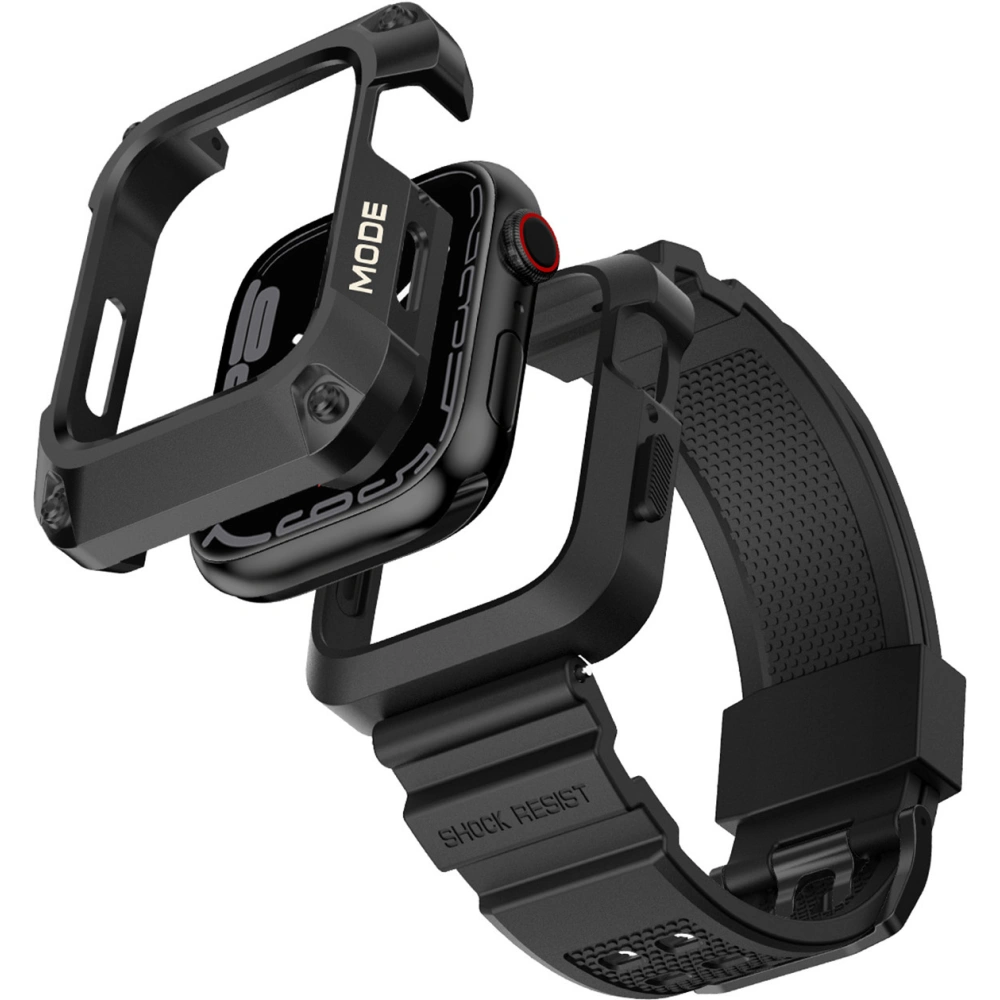 Wholesale Strap + case Kingxbar CYF134 2w1 Apple Watch 4/5/6/7/8/9/SE 44/45mm black - KGX651 - {ean13} - Hurt