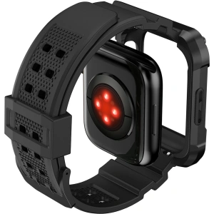 Hurtownia GSM - Pasek + etui Kingxbar CYF134 2w1 Apple Watch 4/5/6/7/8/9/SE 44/45mm czarne - KGX651 - {ean13} - Hurt